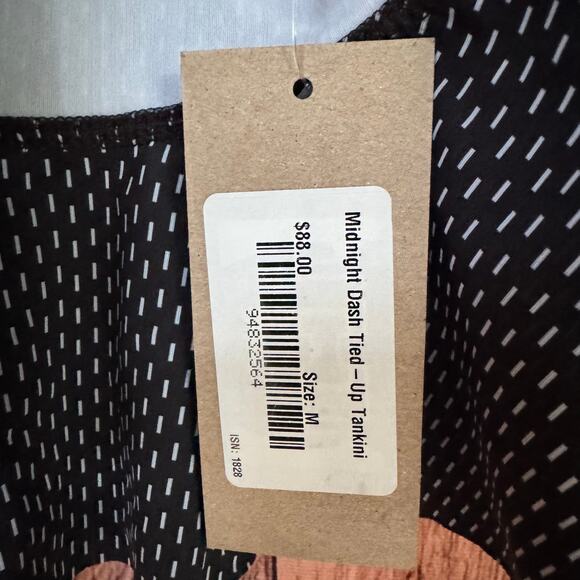 Albion Swimsuit Two Piece Midnight Dash Tankini Top & High-Waist Bottoms Black M - Picture 7 of 11